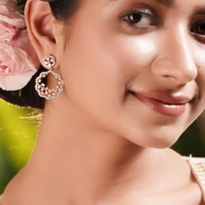 Ditya Imitation 18K Gold-Plated Contemporary Drop Earrings for Women