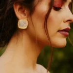 Ditya Imitation Elegant Gold-Plated Statement Earrings for Women